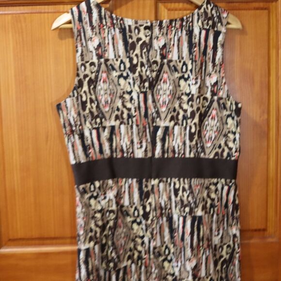 Peck Peck Mixed Animal Print Y2K Career Pencil Dress Sassy Workwear 12 - Picture 10 of 11